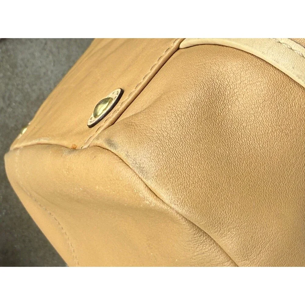 Coach Bonnie Leather Satchel in Brass/Camel/Sand